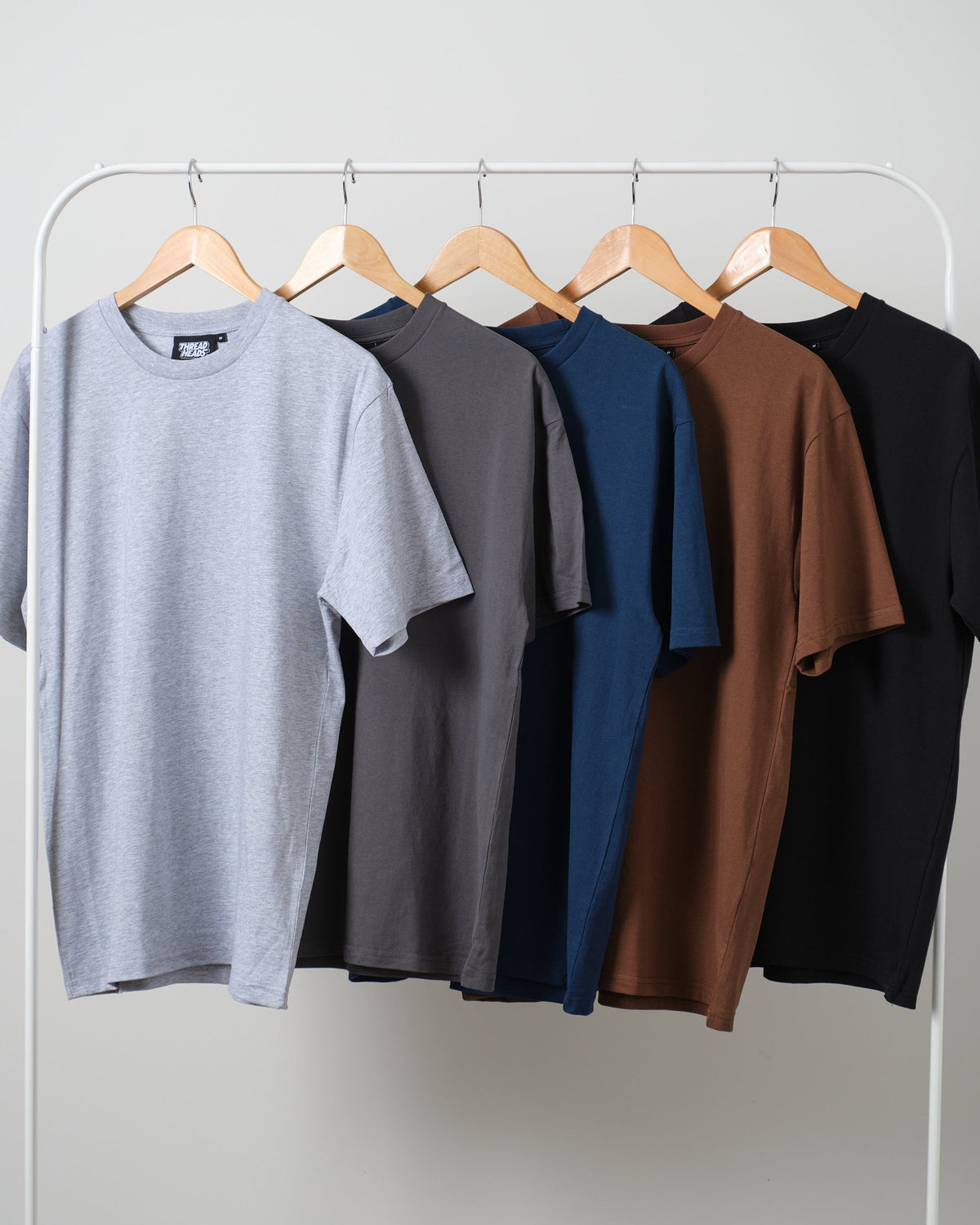 Classic Tee 5 Pack: Grey, Charcoal, Navy, Brown, Black product image 7