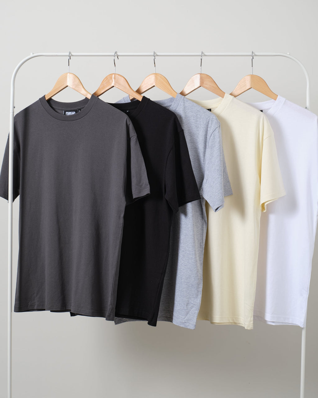 Classic Tee 5 Pack: Charcoal, Black, Grey, Natural, White product image 7