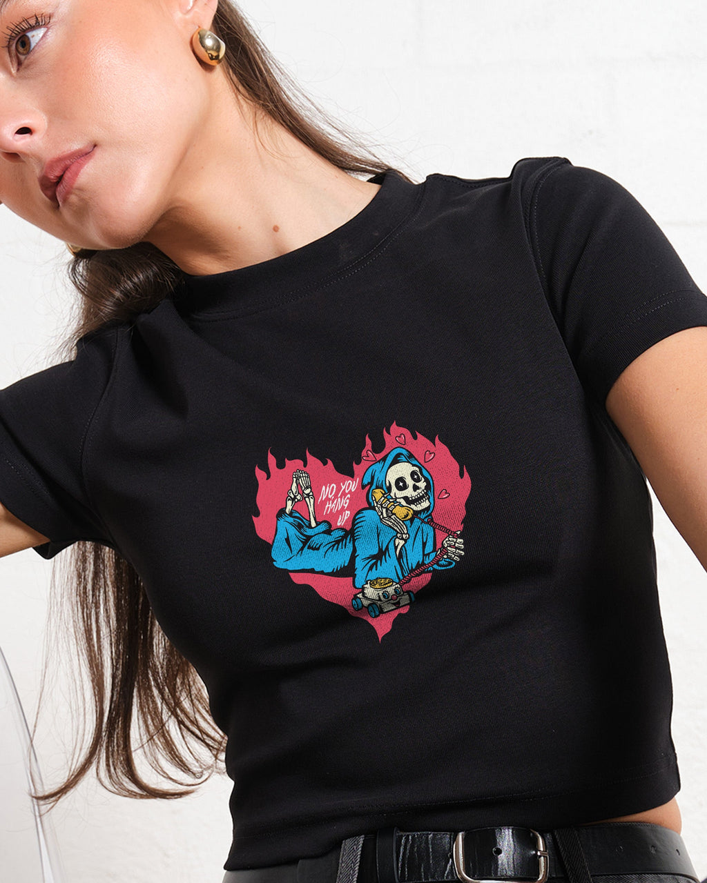 No You Hang Up Baby Tee product image 1