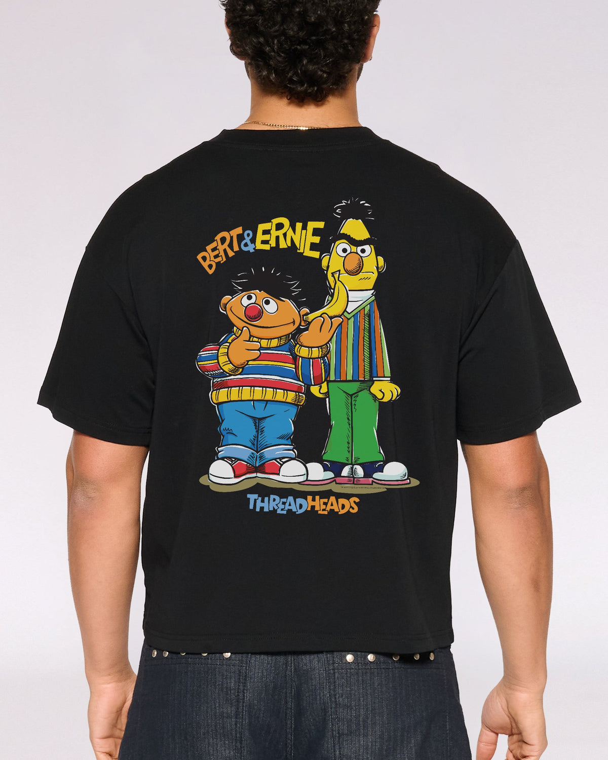 Bert And Ernie Driving Me Bananas Oversized Crop Tee product image 4