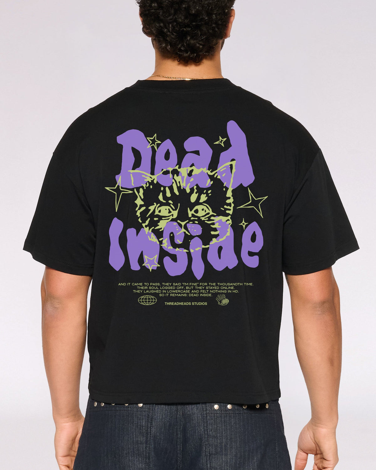 Dead Inside 26 Oversized Crop Tee product image 4