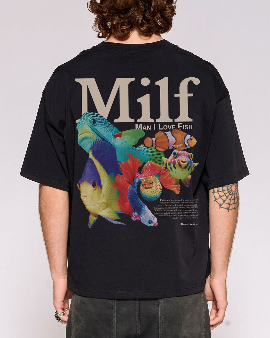 Man I Love Fish Oversized Crop Tee product image 4