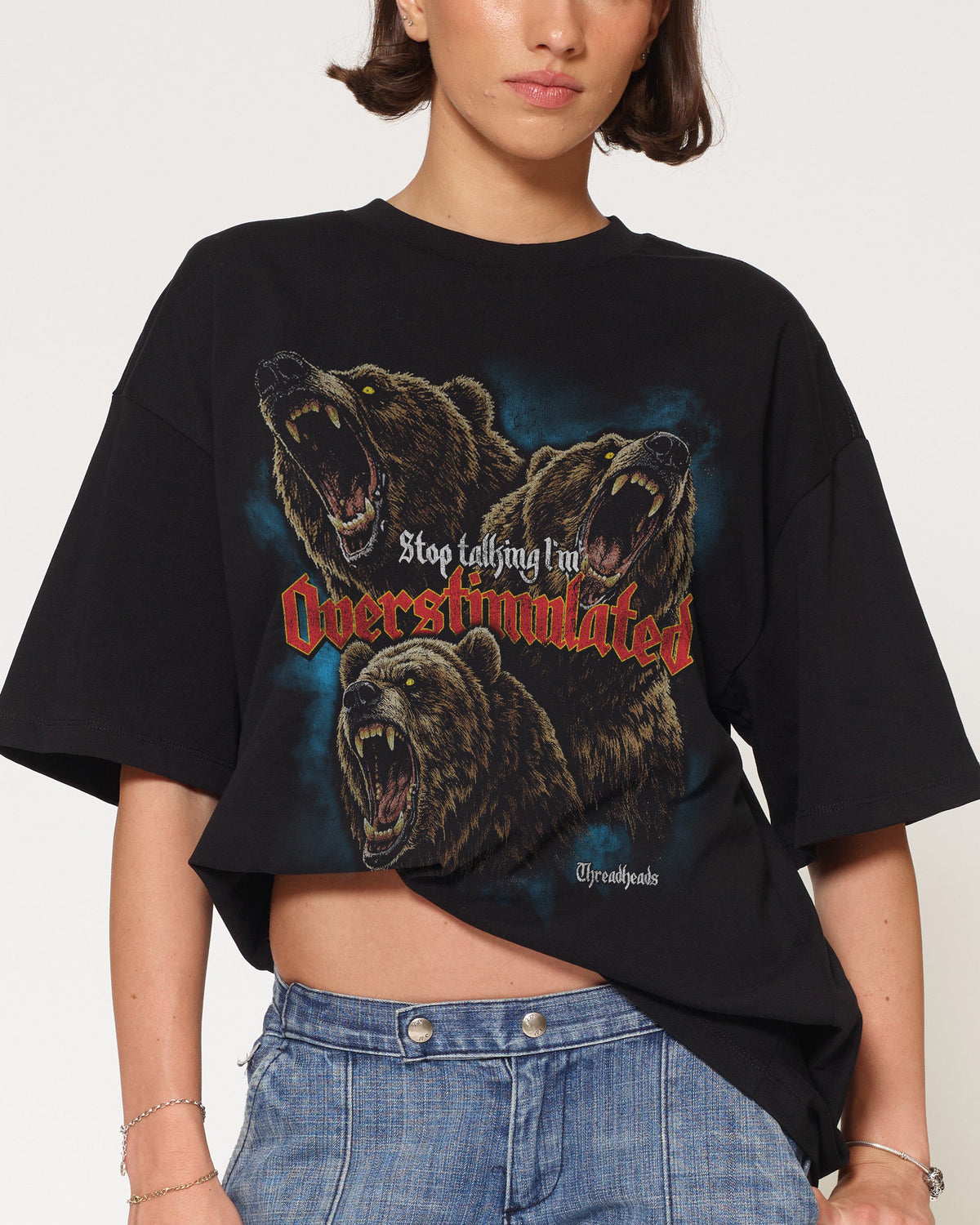 I’m Overstimulated Oversized Tee product image 3