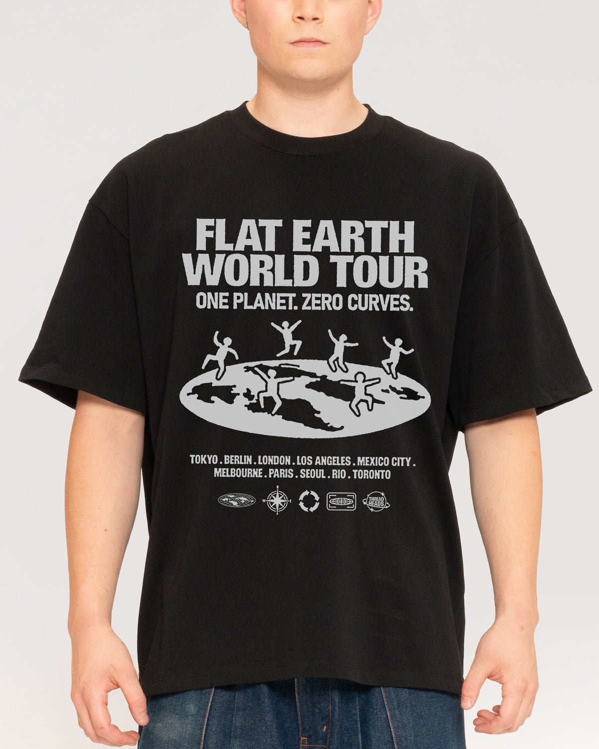 Flat Earth World Tour Oversized Tee product image 3