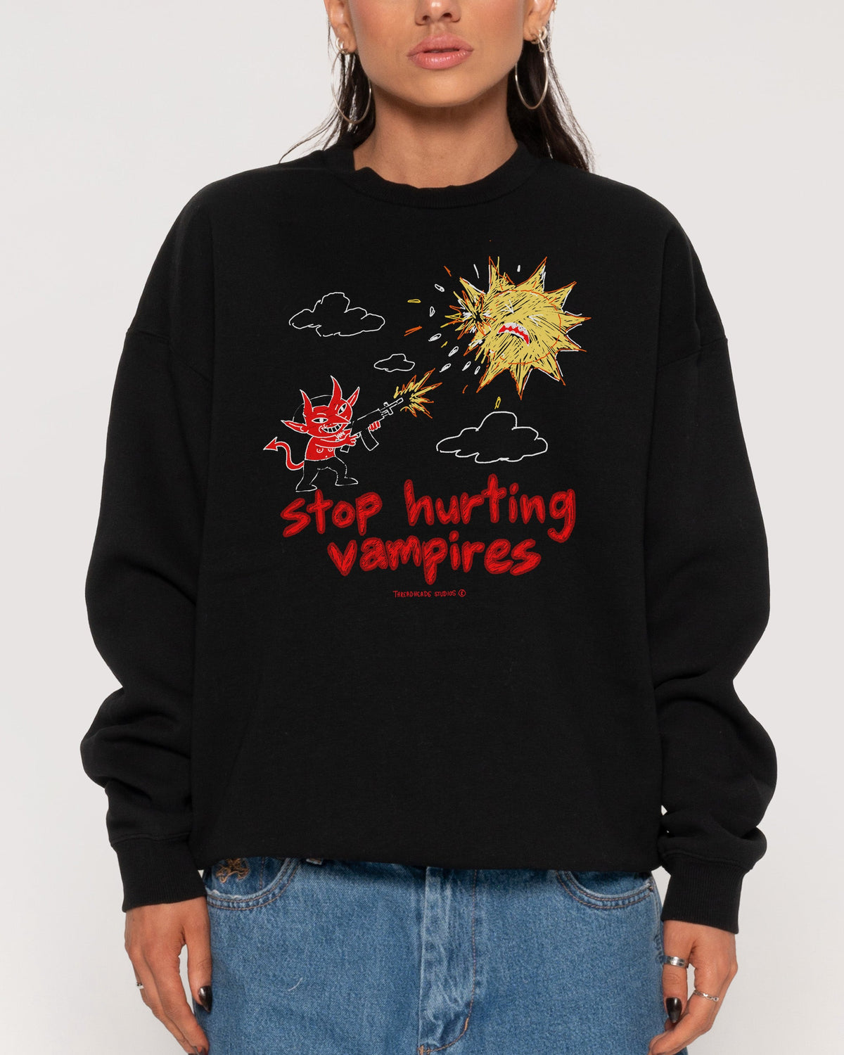 Stop Hurting Vampires Sweatshirt product image 1