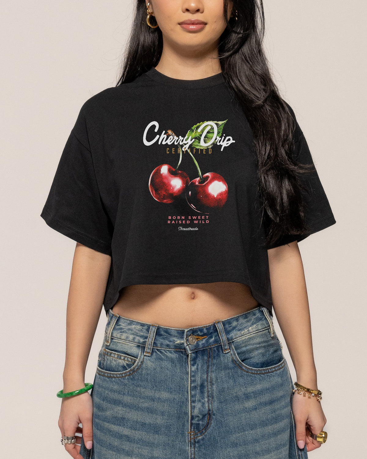 Cherry Drip Crop Tee product image 1