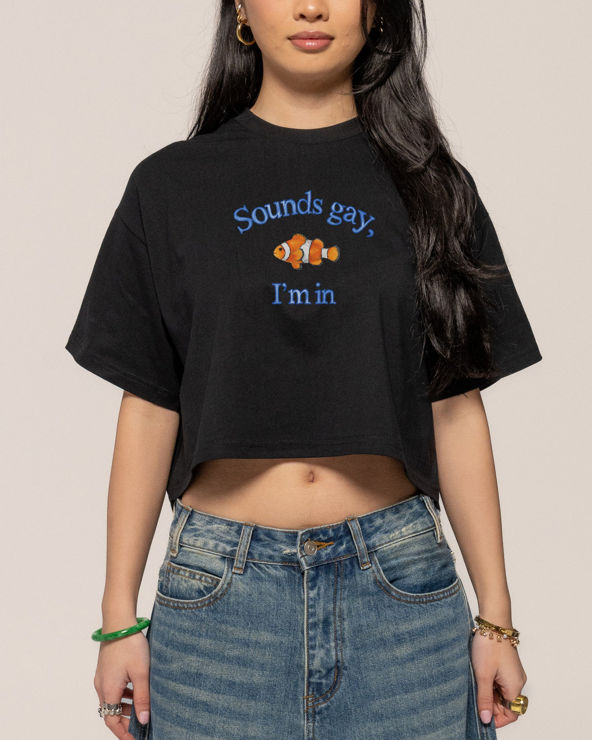 Sounds Gay, I'm In Crop Tee product image 1