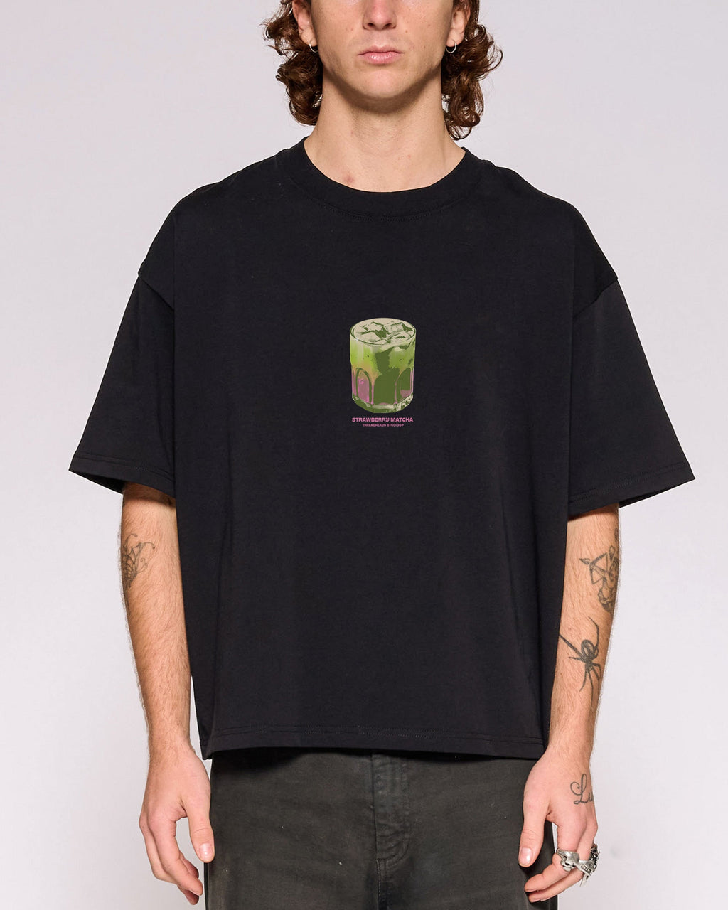Strawberry Matcha Oversized Crop Tee product image 2