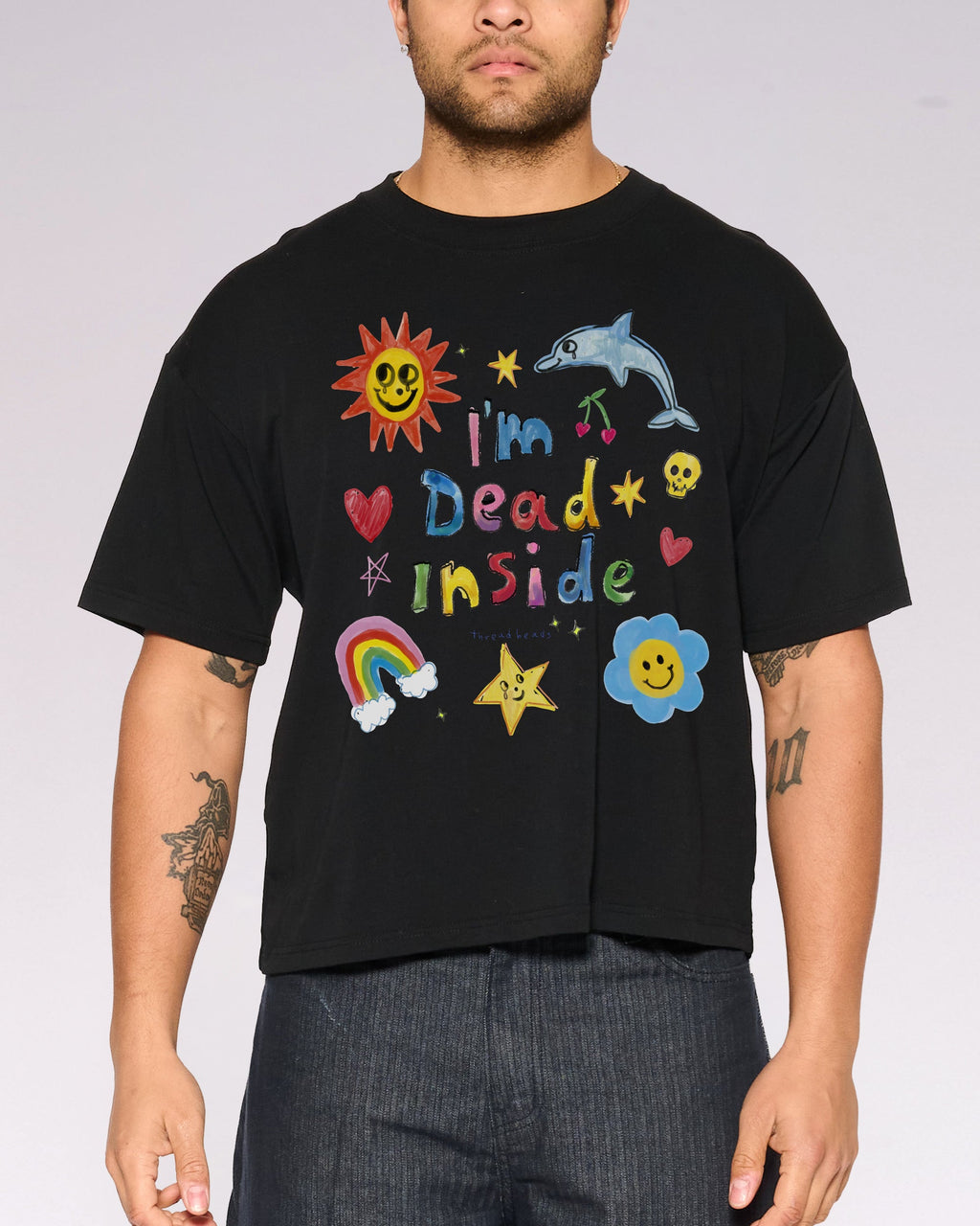 I’m Dead Inside Oversized Crop Tee product image 1