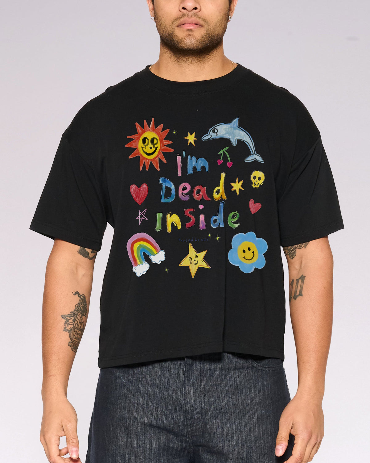 I’m Dead Inside Oversized Crop Tee product image 1