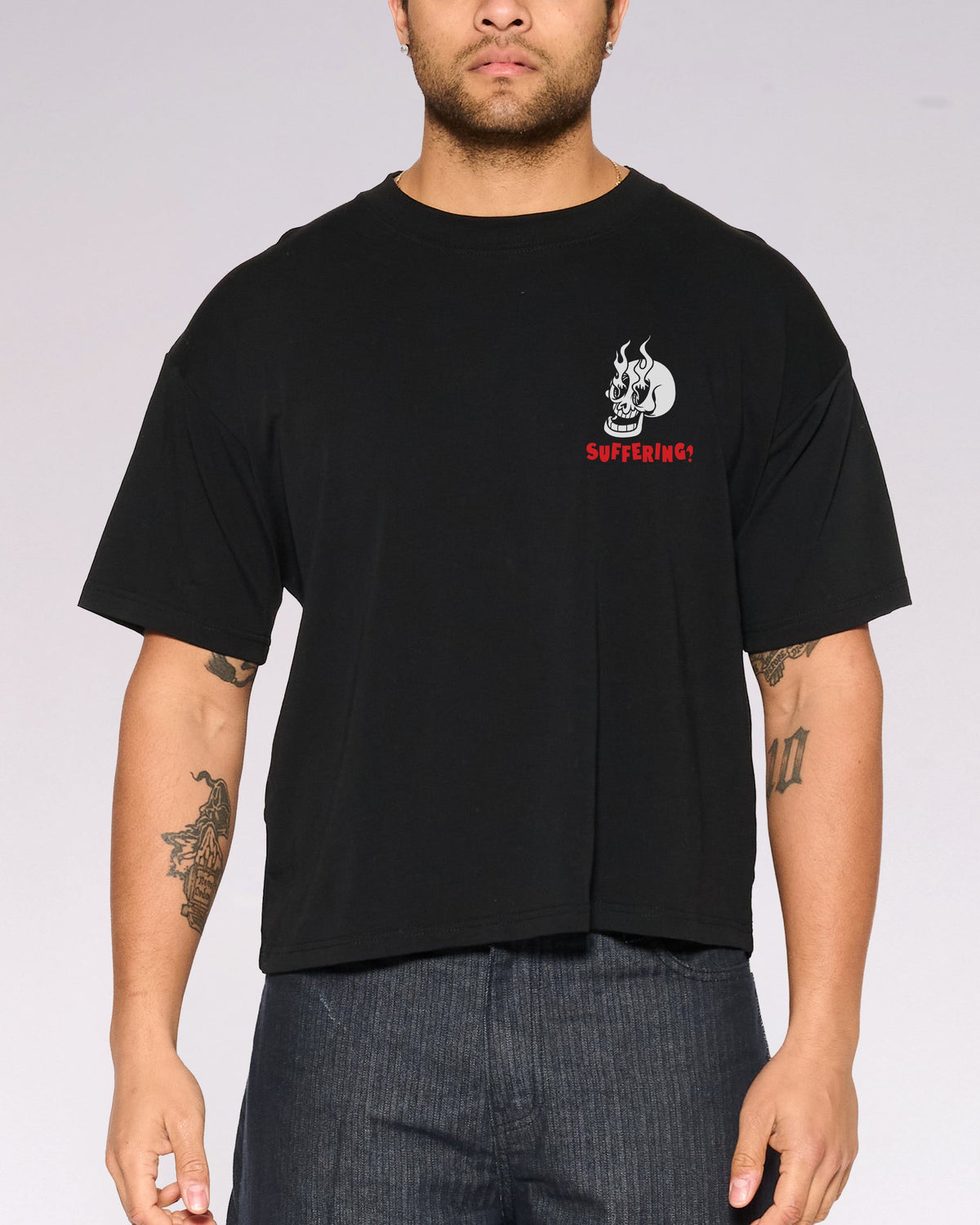 Stay Hydrated While You Suffer Oversized Crop Tee product image 2