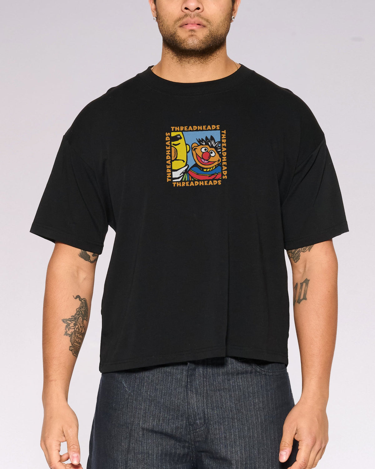 Bert And Ernie Driving Me Bananas Oversized Crop Tee product image 5