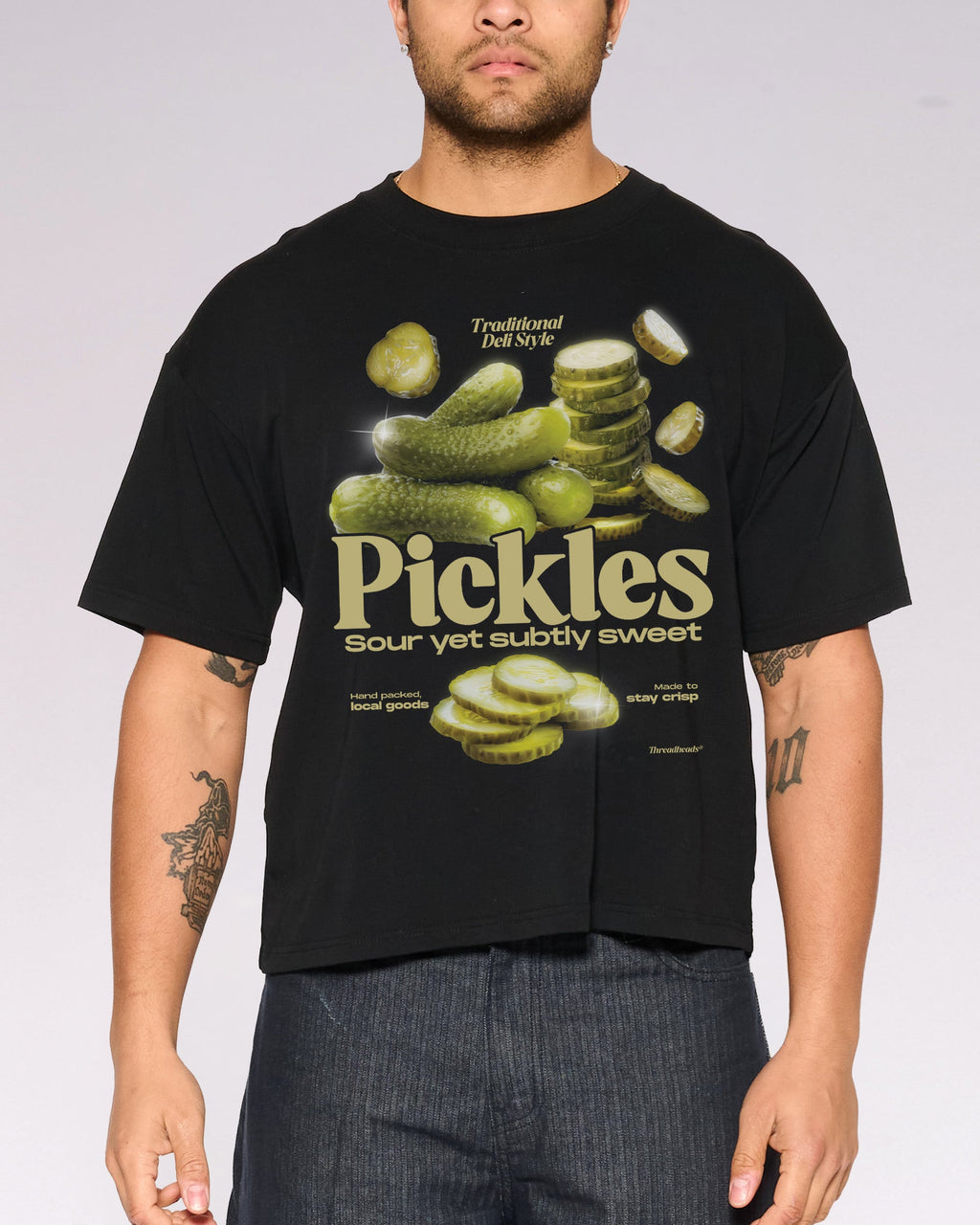 Sour Yet Sweet Pickles Oversized Crop Tee product image 3