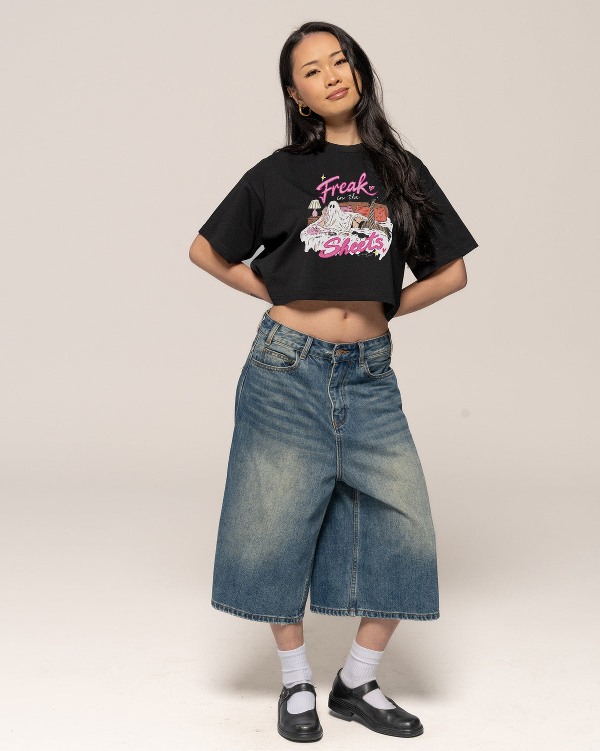 Freak in the Sheets Ghost Crop Tee product image 2