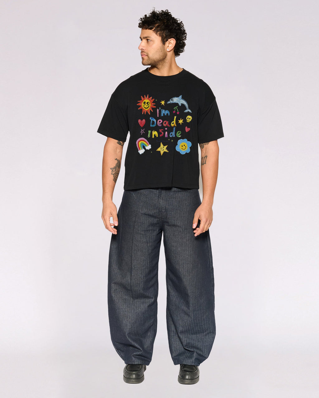 I’m Dead Inside Oversized Crop Tee product image 2