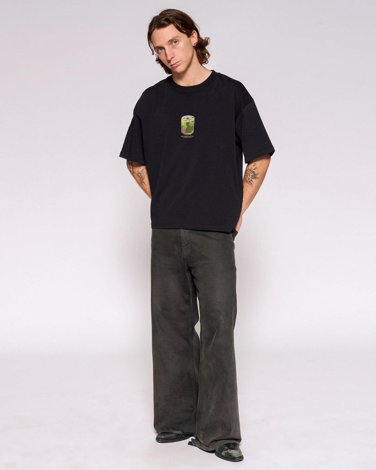 Strawberry Matcha Oversized Crop Tee product image 3