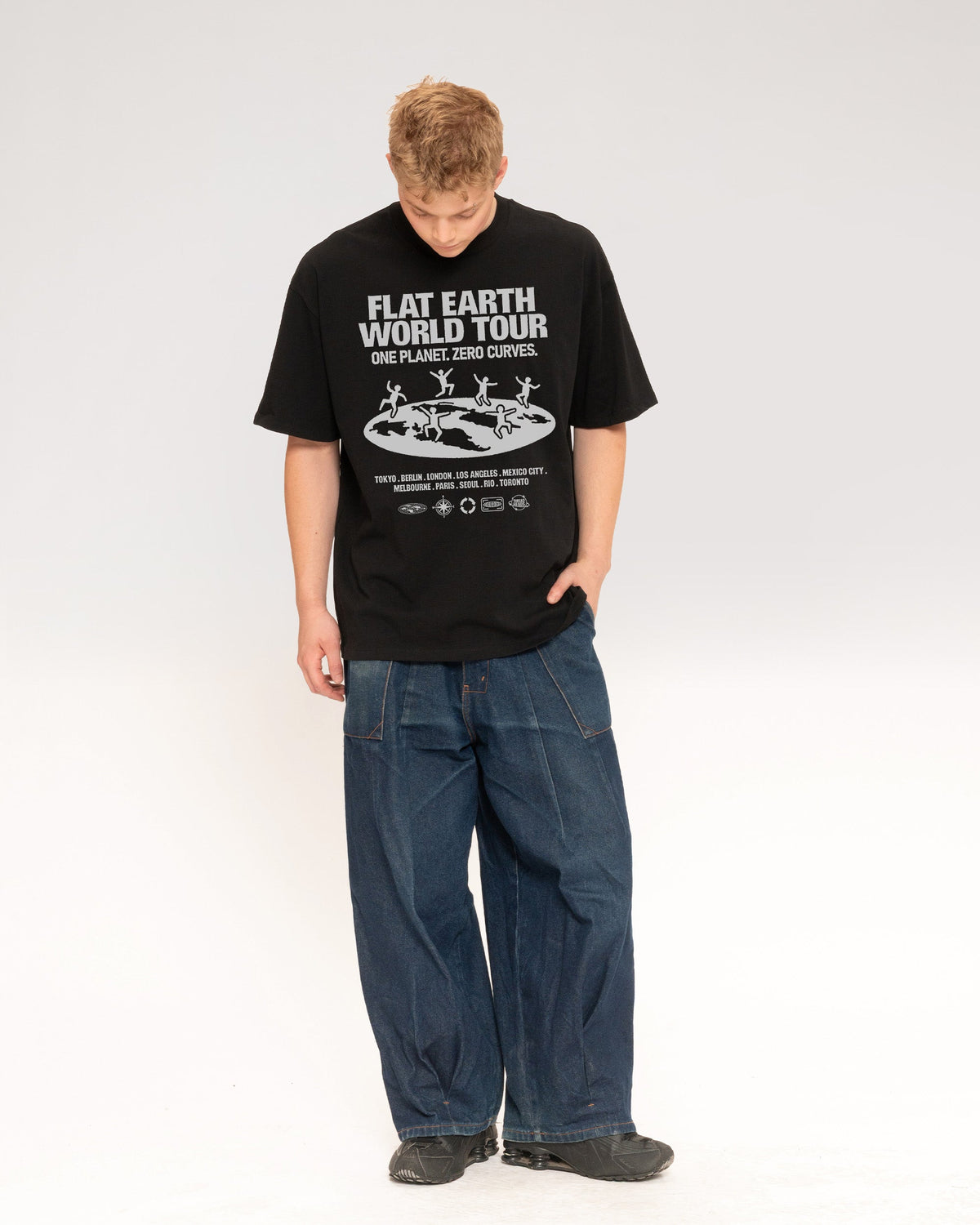 Flat Earth World Tour Oversized Tee product image 4