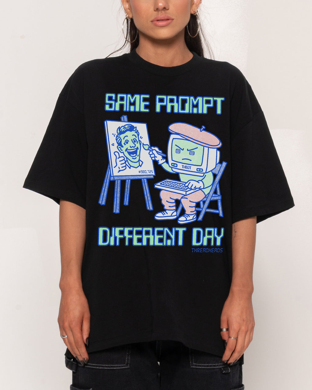Same Prompt Different Day Oversized Tee product image 1