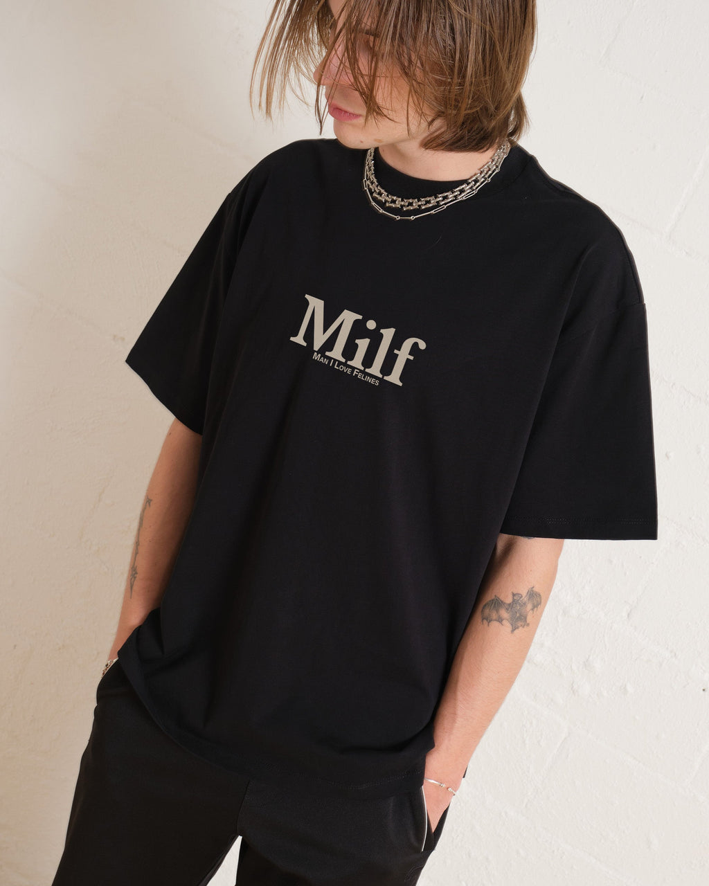 Man I Love Felines Front and Back Oversized Tee product image 2