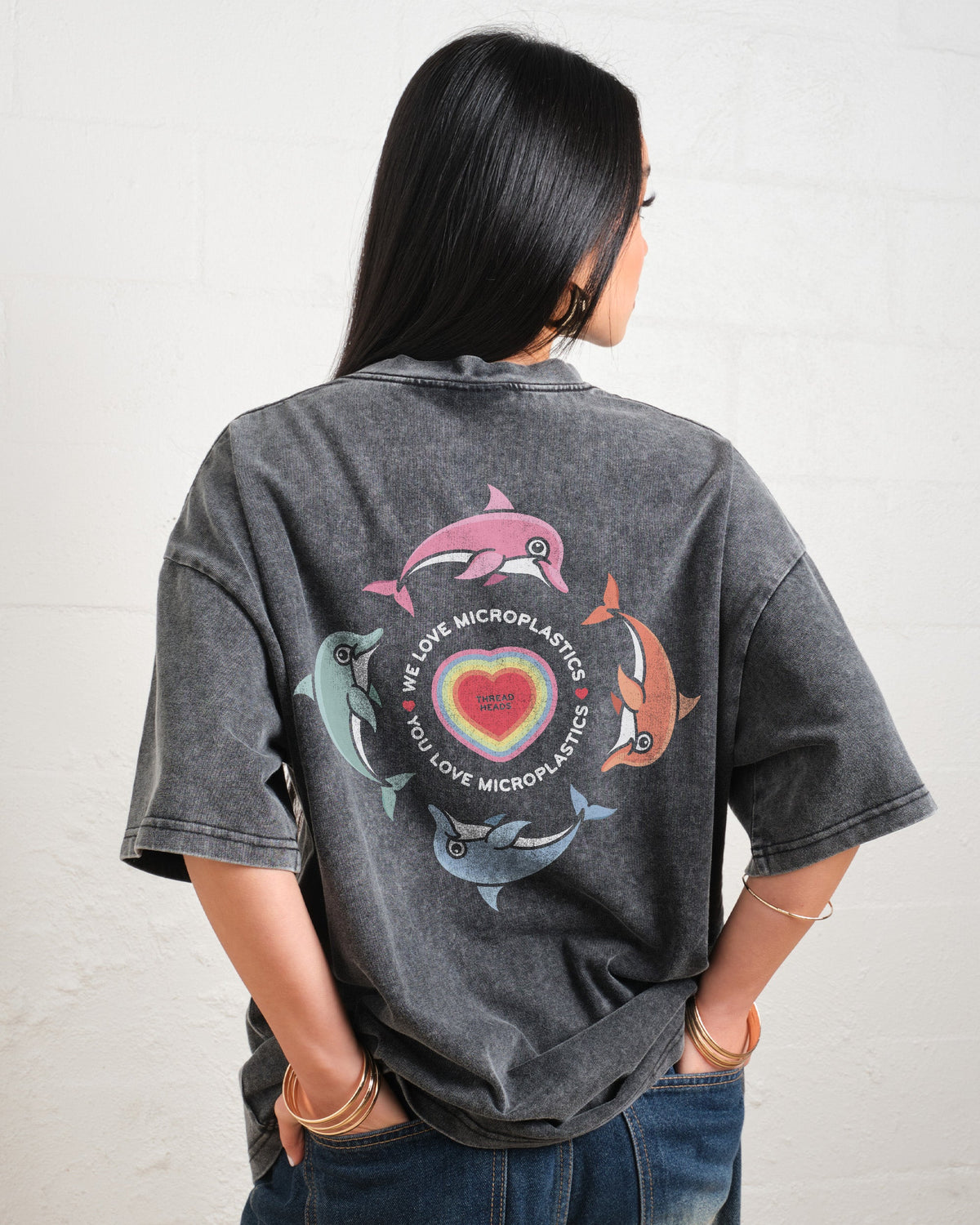 We Love Microplastics Oversized Tee product image 5