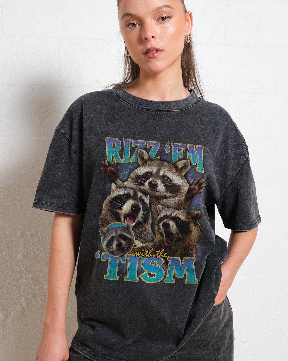 Rizz 'Em With the 'Tism Oversized Tee product image 3