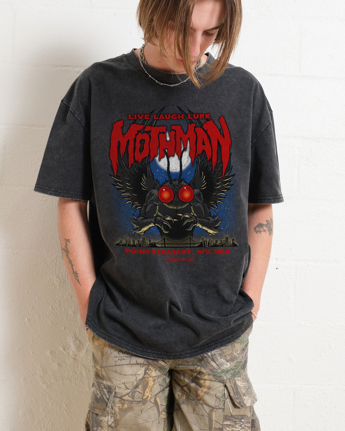Mothman - Live Laugh Lurk Oversized Tee product image 4