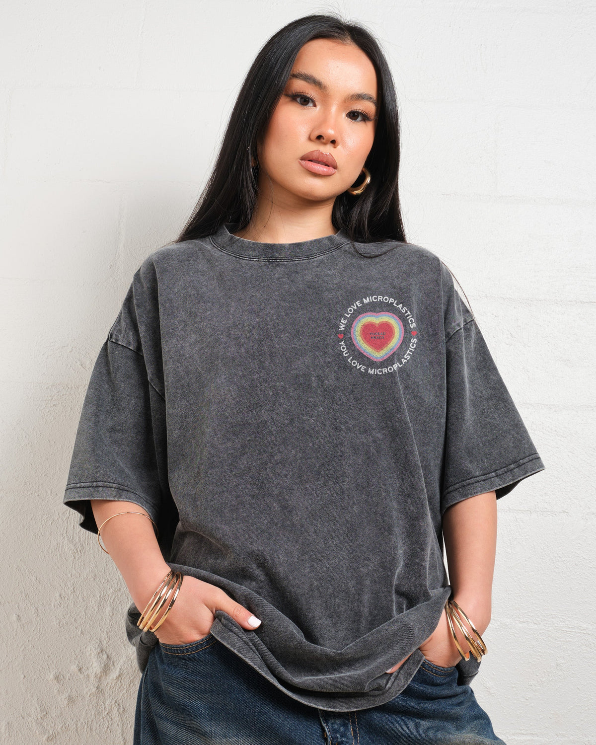 We Love Microplastics Oversized Tee product image 6