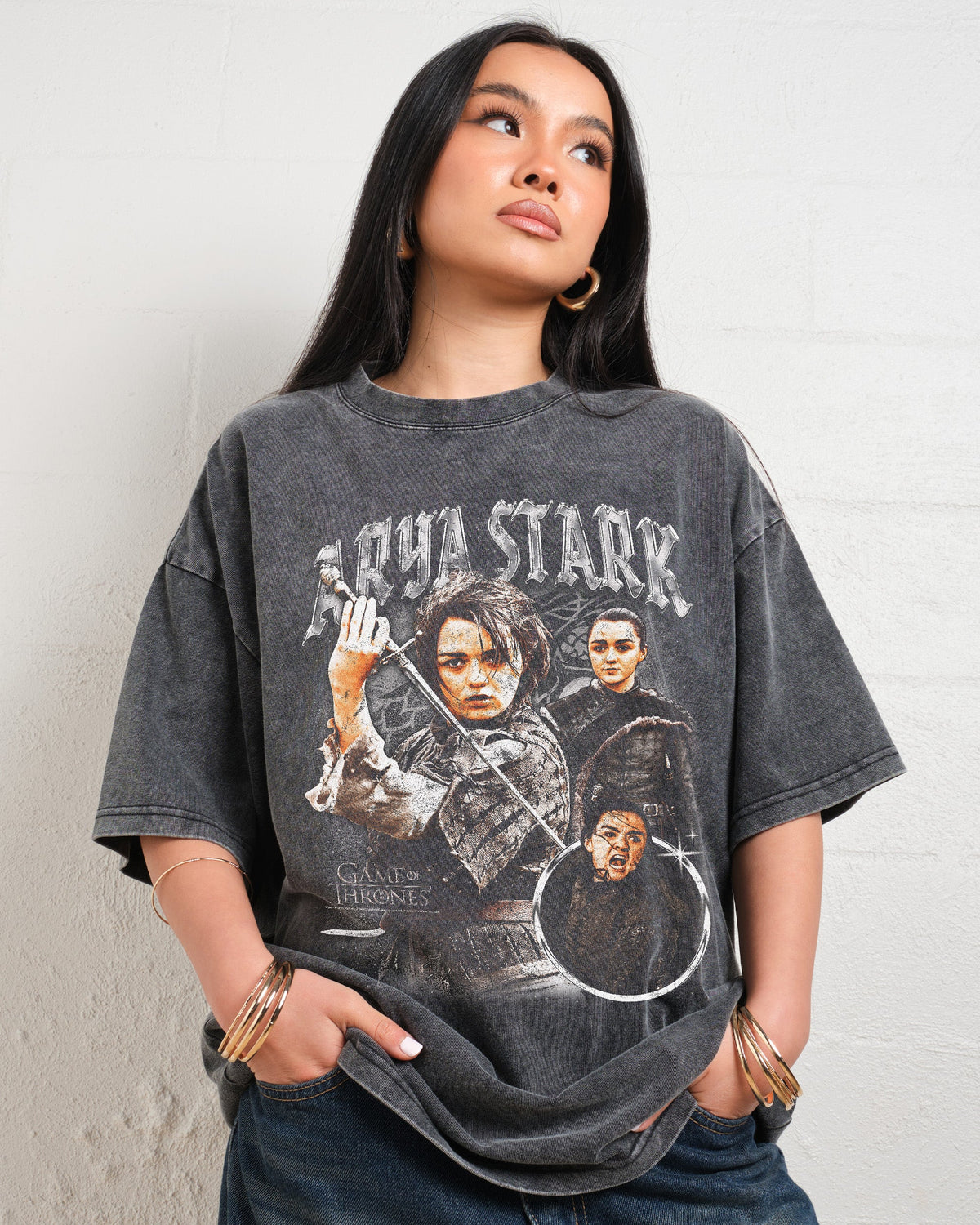 Vintage Arya Stark Oversized Tee product image 3