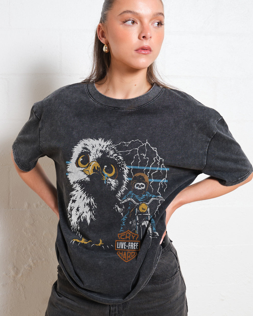 Live Free Cry Hard Oversized Tee product image 4