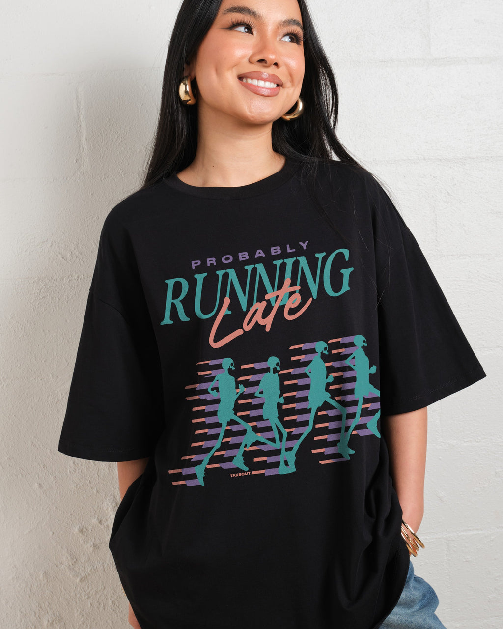 Probably Running Late Oversized Tee product image 2