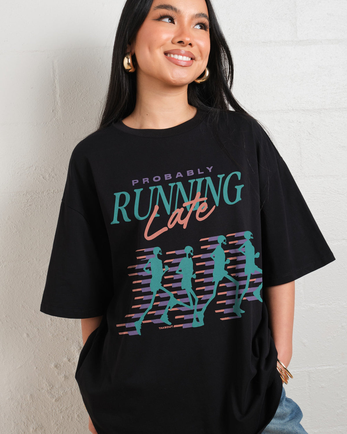 Probably Running Late Oversized Tee product image 2