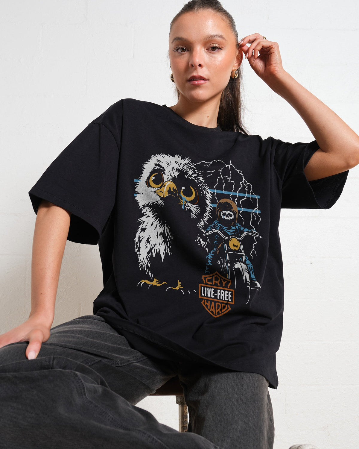 Live Free Cry Hard Oversized Tee product image 2