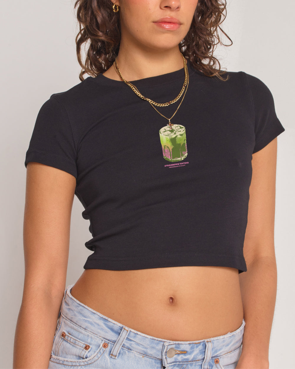 Strawberry Matcha Baby Tee product image 2
