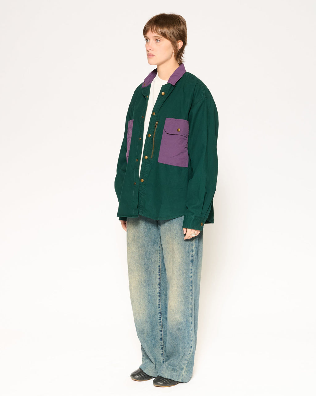 90s Colour Block Utility Overshirt product image 5