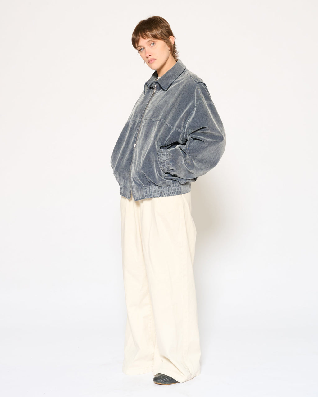Archive Washed Bomber Jacket - Blue product image 3