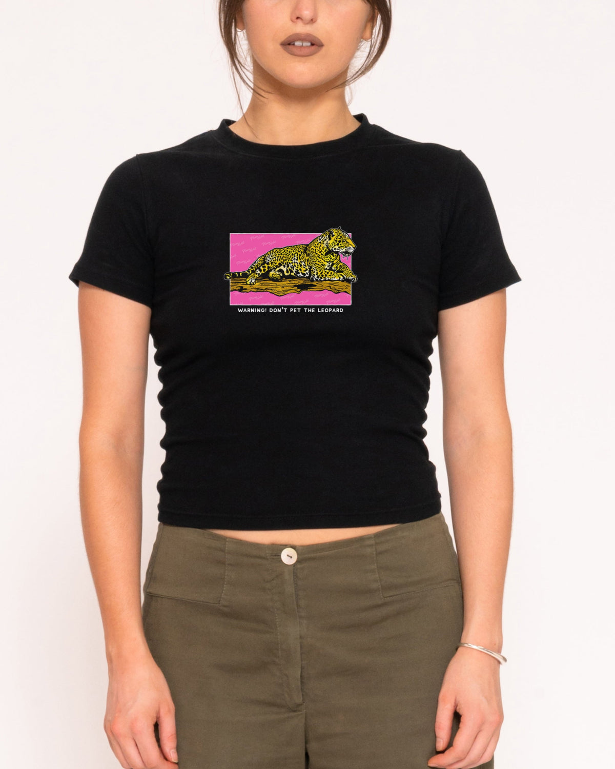 Warning! Don't Pet The Leopard Longline Baby Tee product image 3