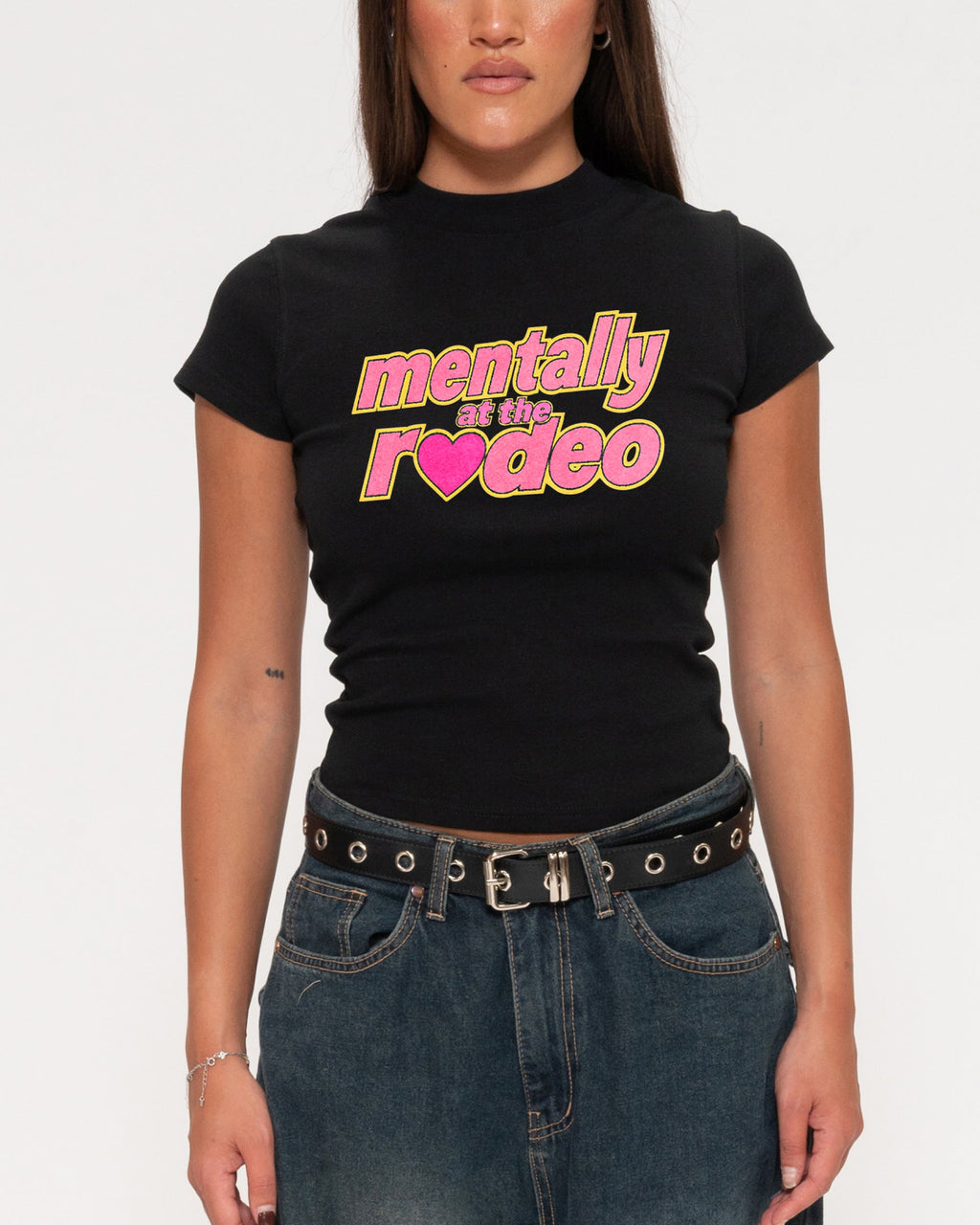Mentally At The Rodeo Longline Baby Tee product image 1