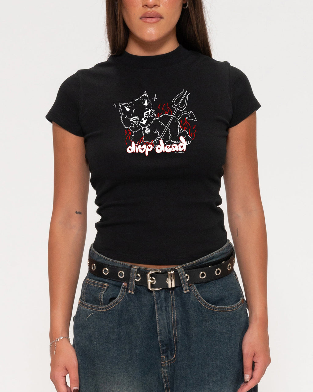 Drop Dead Longline Baby Tee product image 3