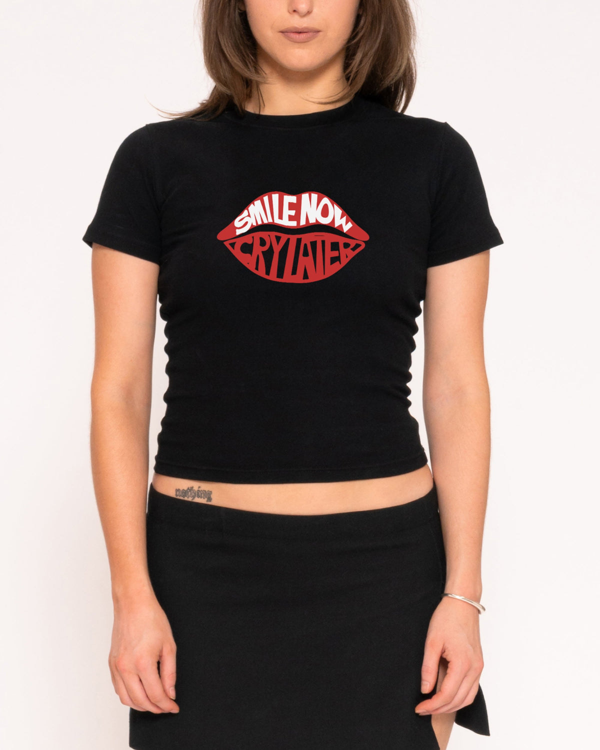 Smile Now, Cry Later Longline Baby Tee product image 2