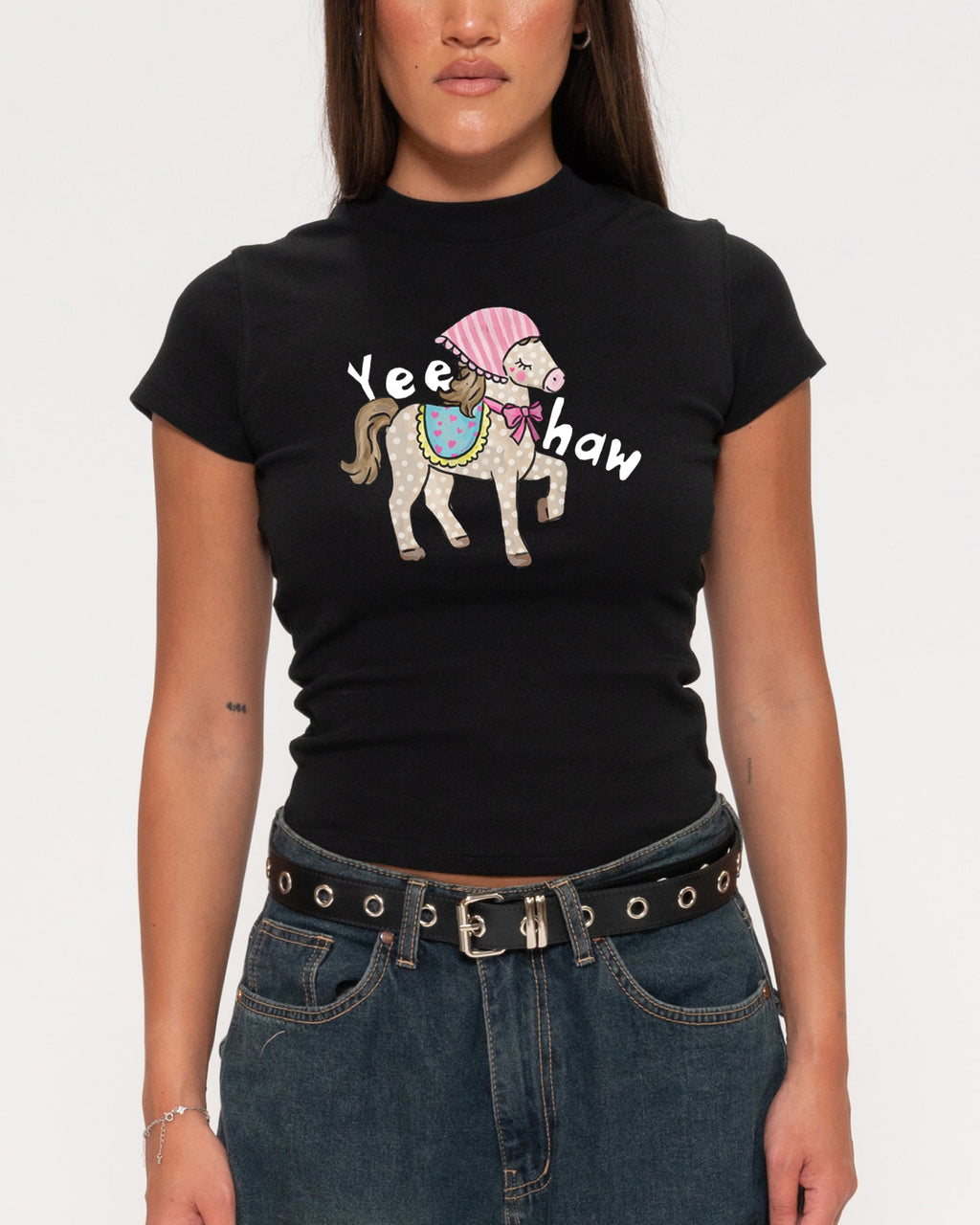 Yeehaw Longline Baby Tee product image 1