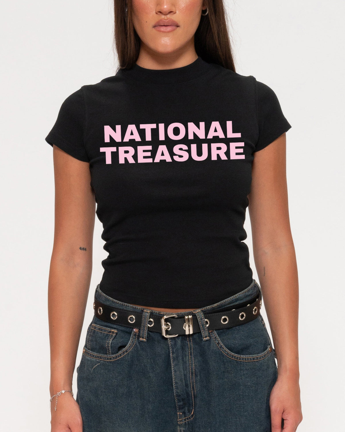 National Treasure Longline Baby Tee product image 3