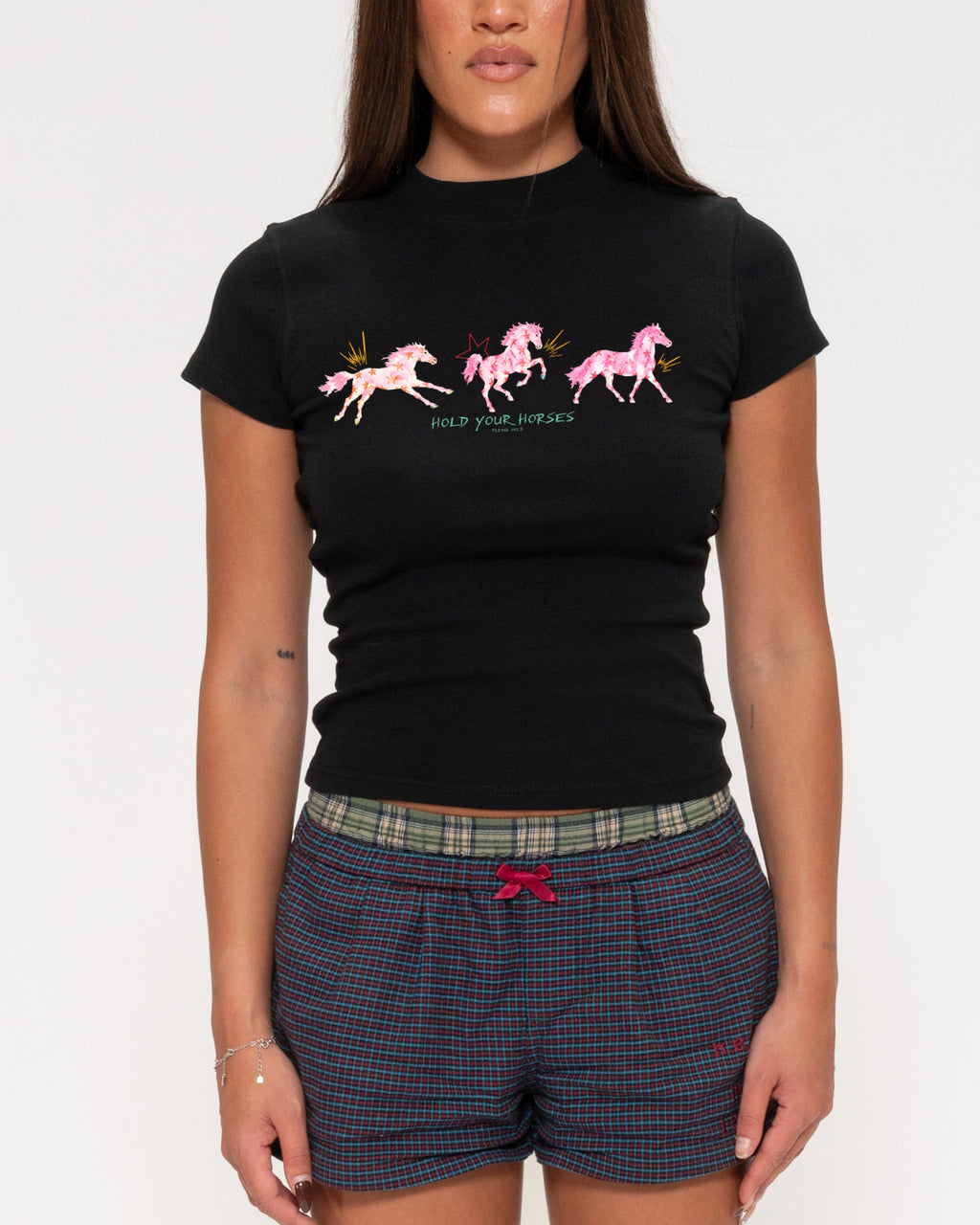 Hold Your Horses Longline Baby Tee product image 1