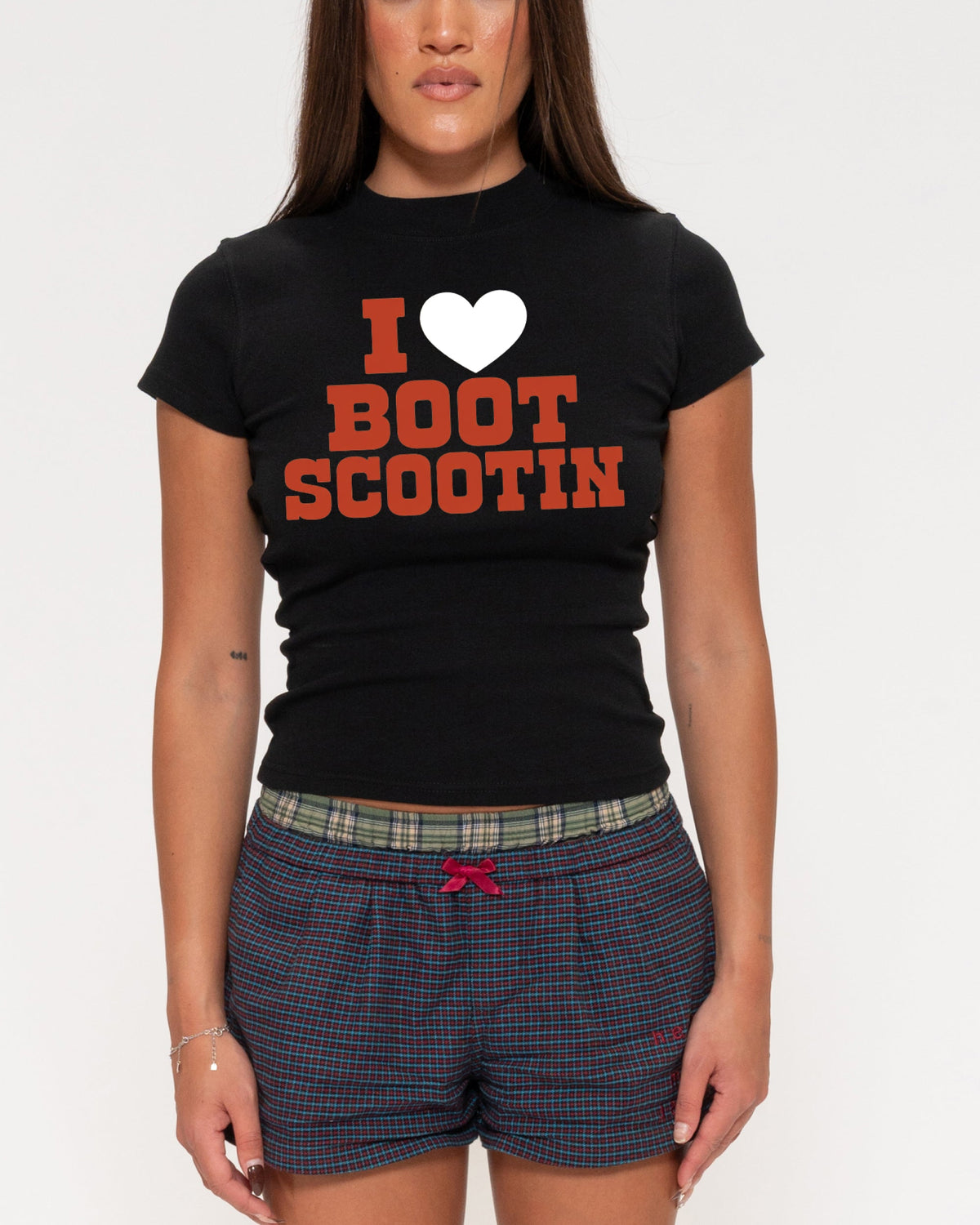 I Love Boot Scootin Longline Baby Tee product image 3