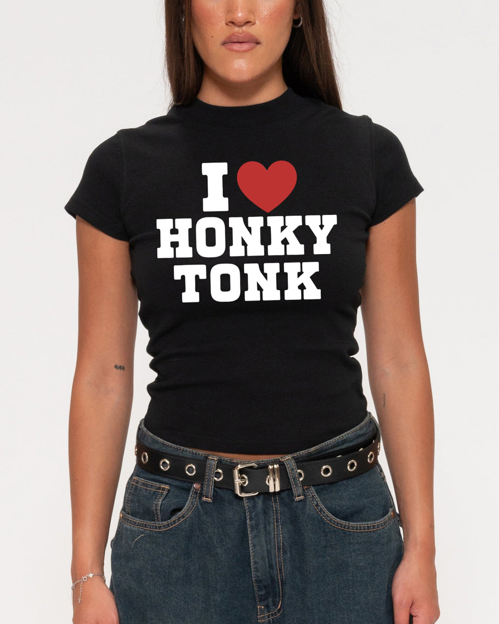I Love Honky Tonk Longline Baby Tee product image 1