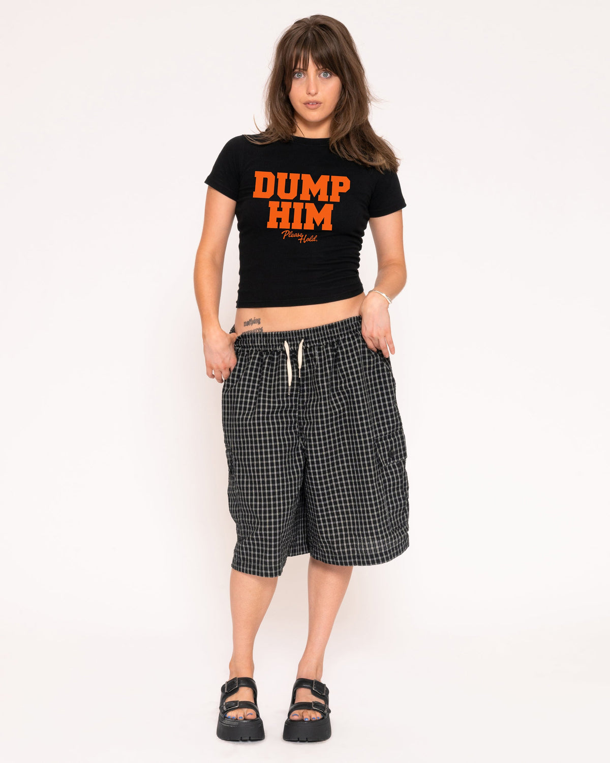 Dump Him Longline Baby Tee product image 4