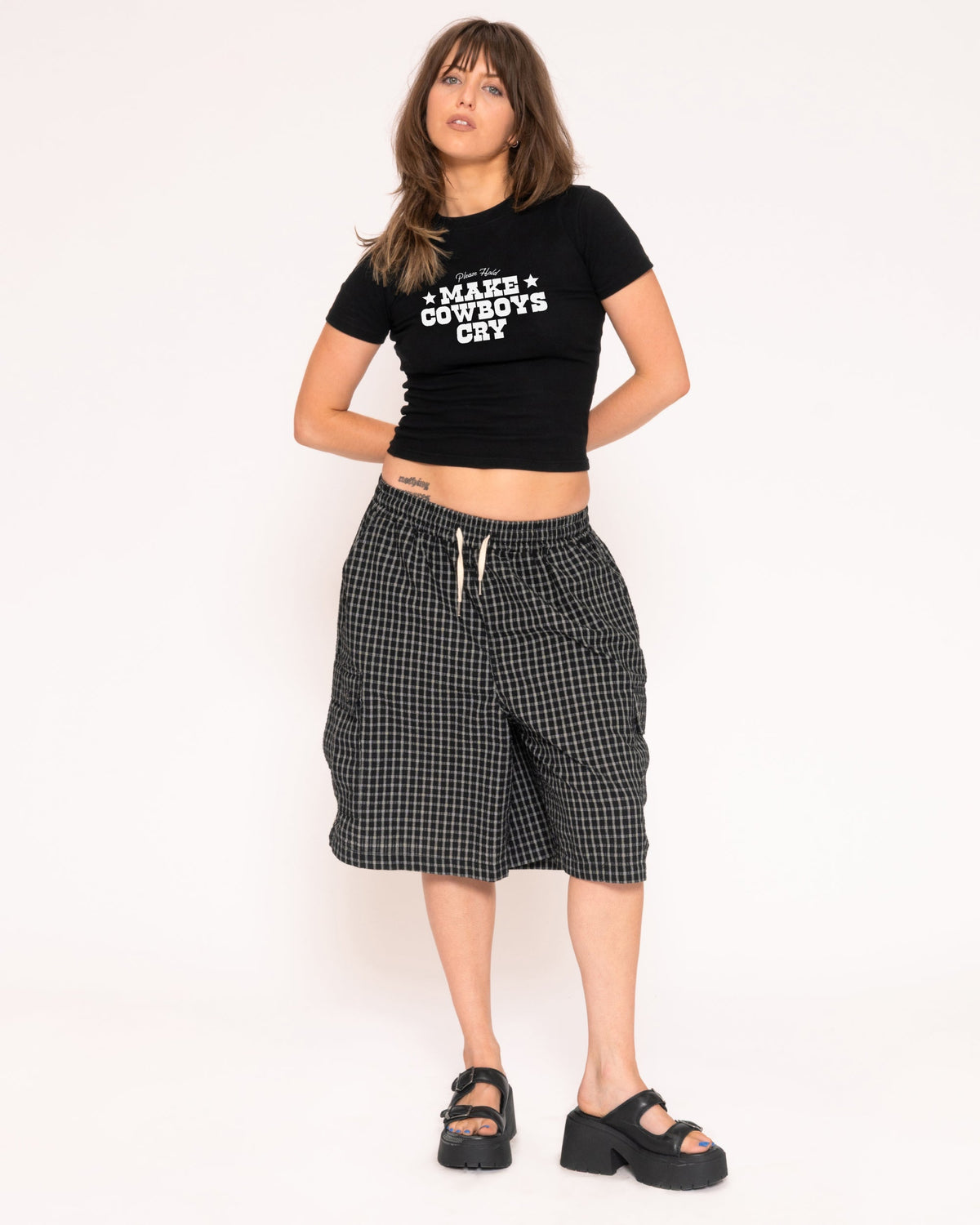 Make Cowboys Cry Longline Baby Tee product image 4