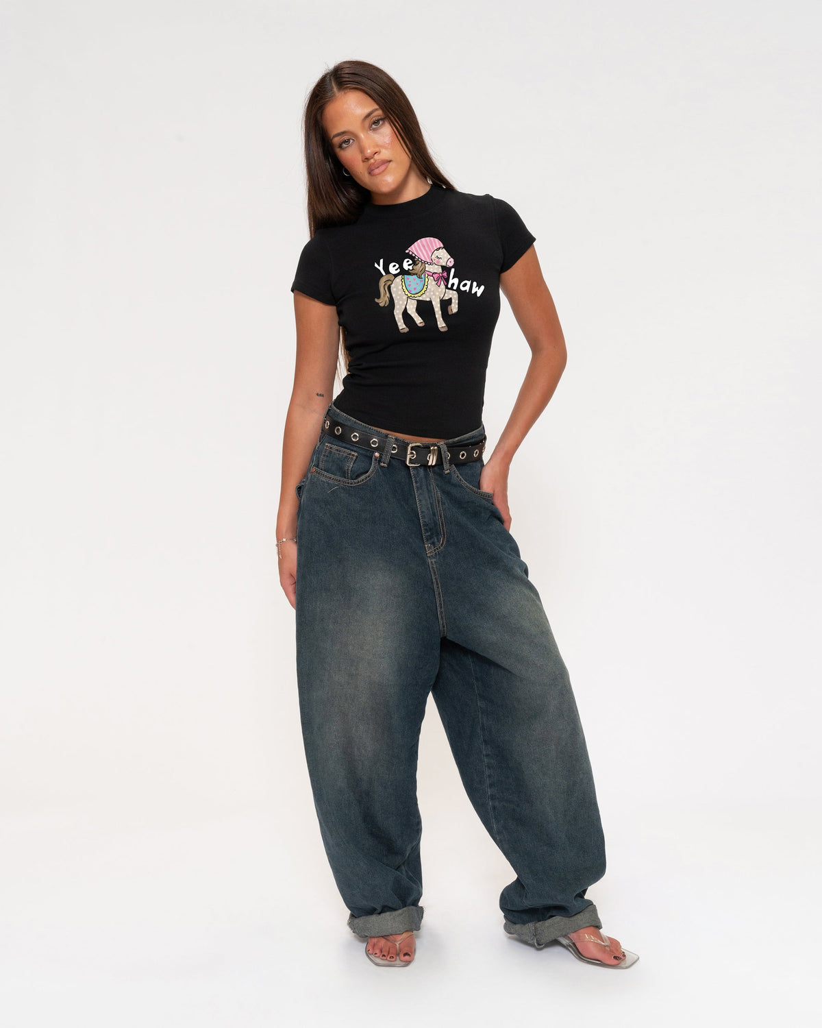 Yeehaw Longline Baby Tee product image 2