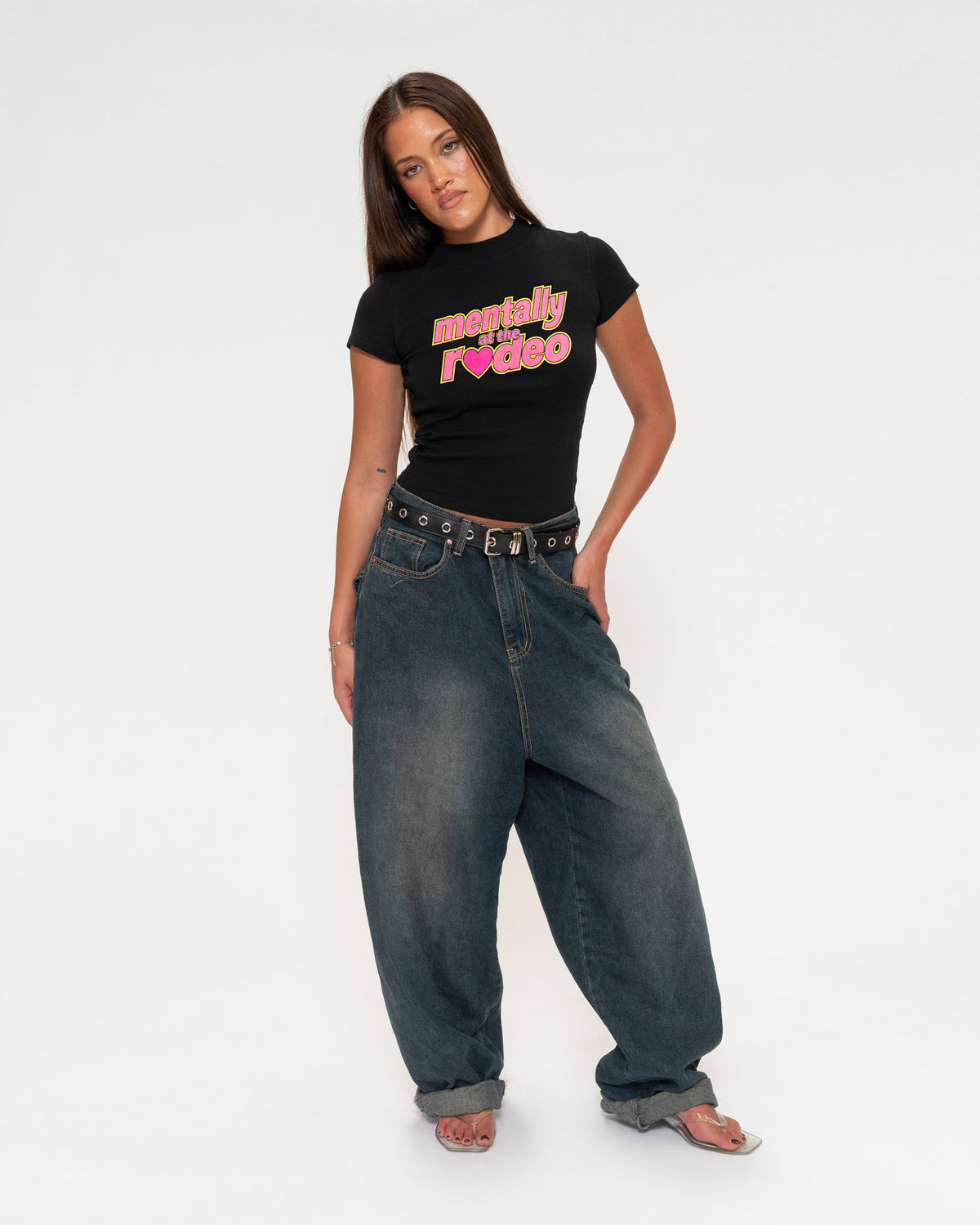 Mentally At The Rodeo Longline Baby Tee product image 2