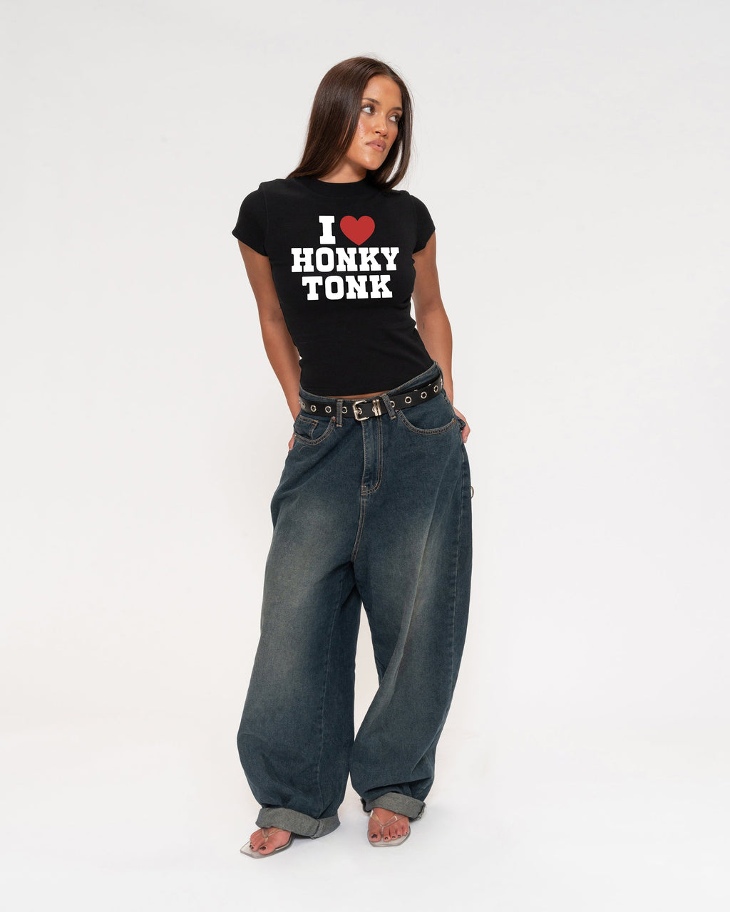 I Love Honky Tonk Longline Baby Tee product image 2