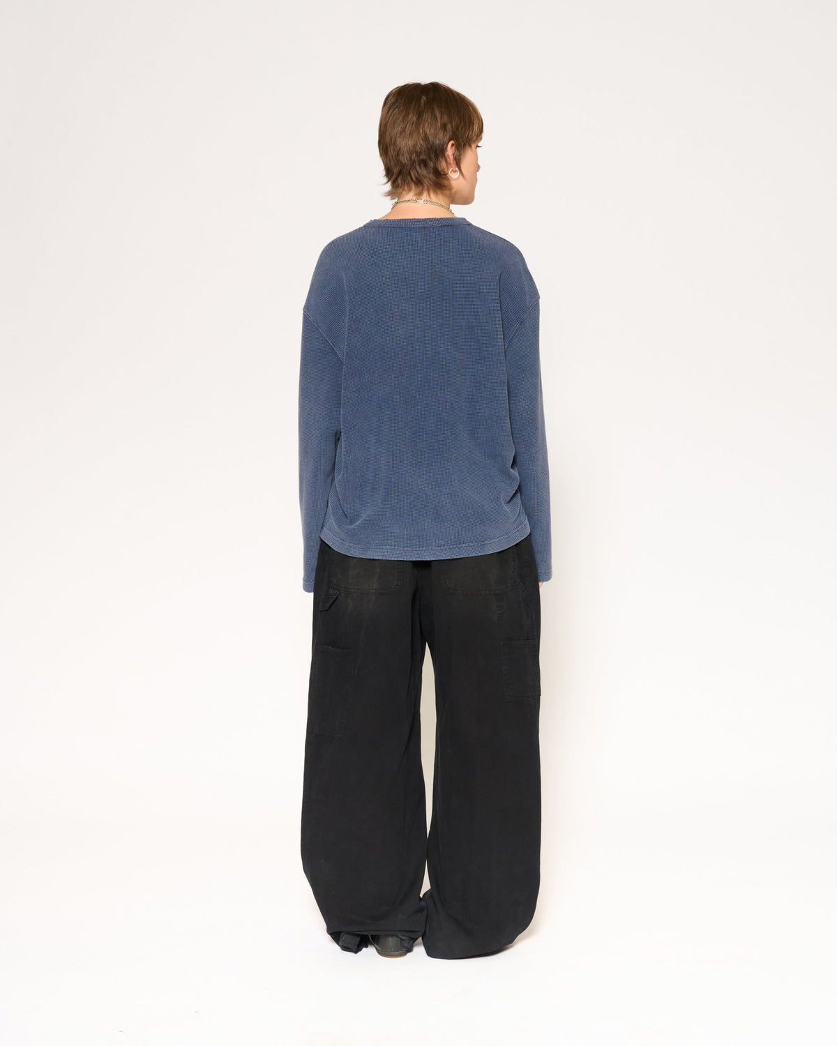 Blue Monday Waffle Henley